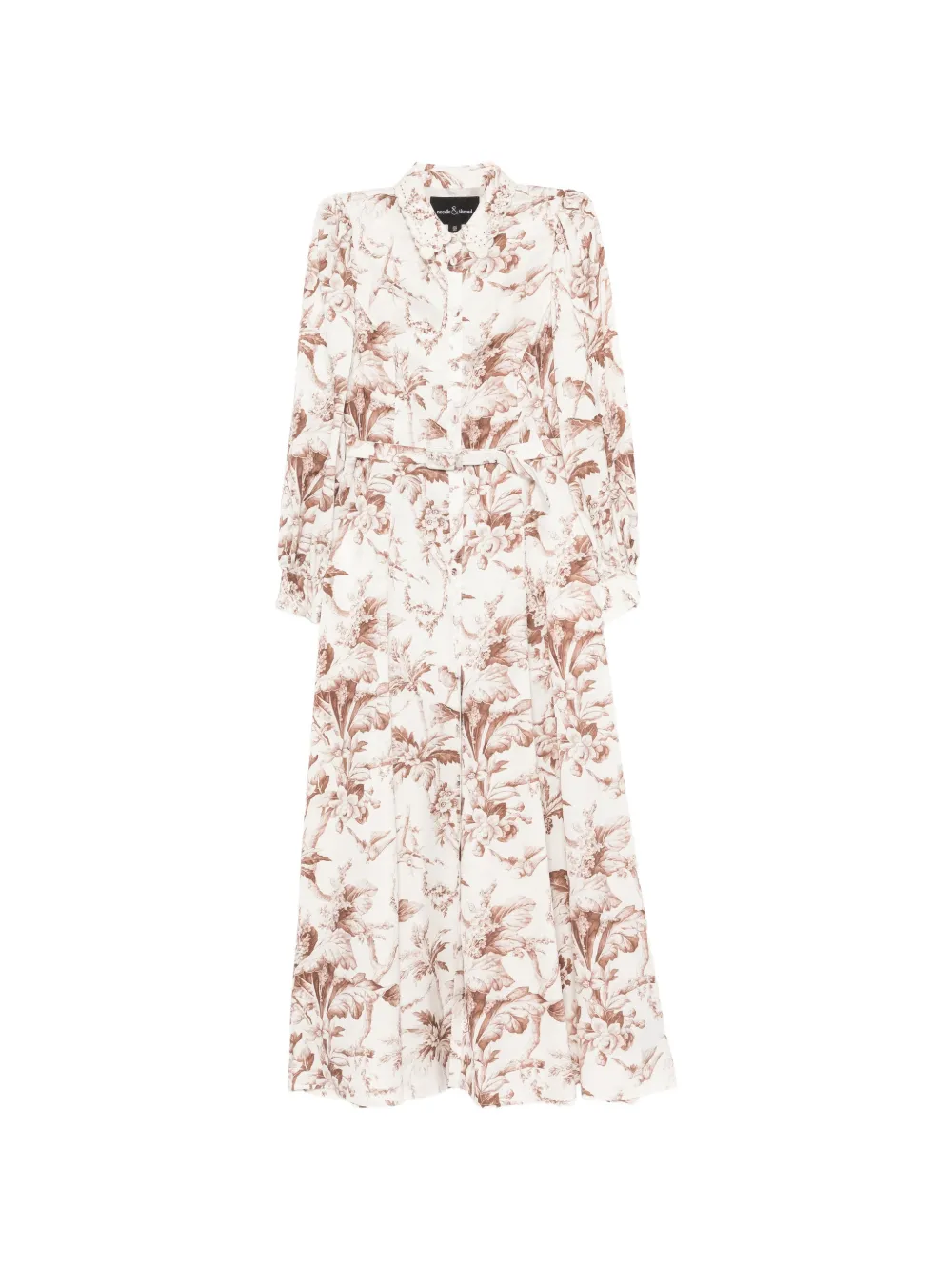 Needle & Thread Marie Toile De Jouy Jacquard Shirt Dress In Multi