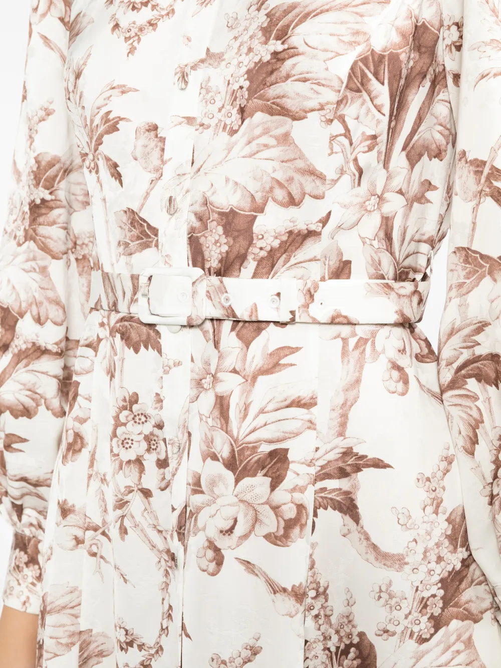 Needle & Thread Marie Toile De Jouy jacquard blousejurk Wit
