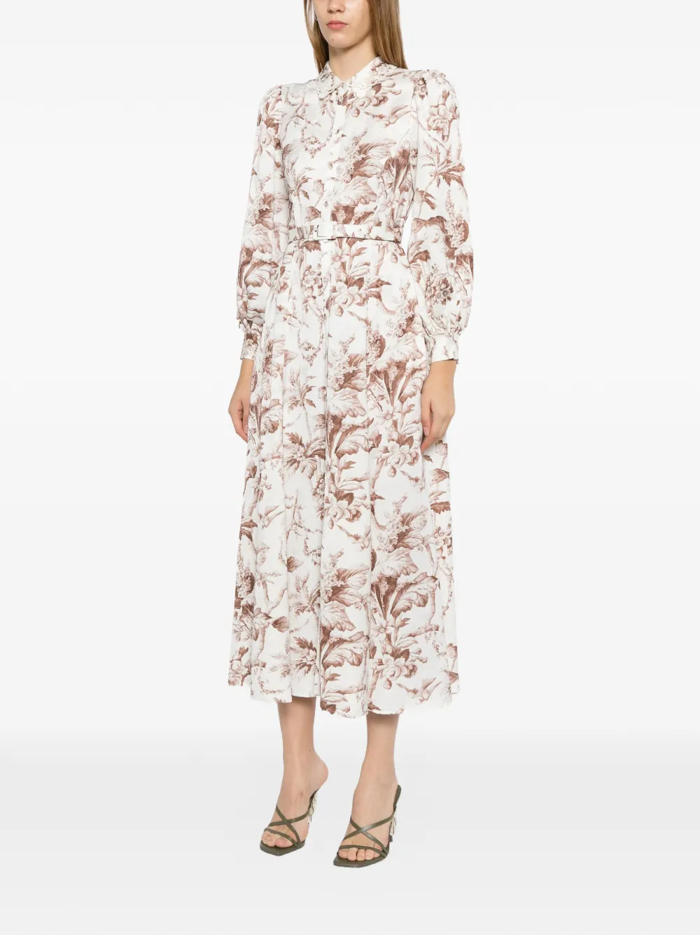 Needle & Thread Marie Toile De Jouy jacquard blousejurk Wit