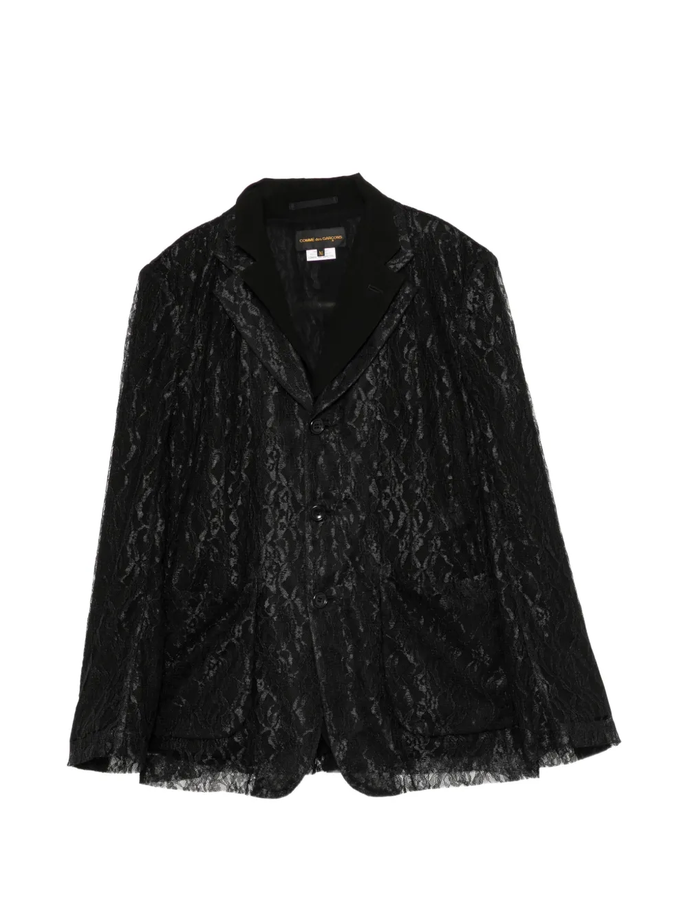 Comme Des Garçons lace-overlay notched-lapels blazer