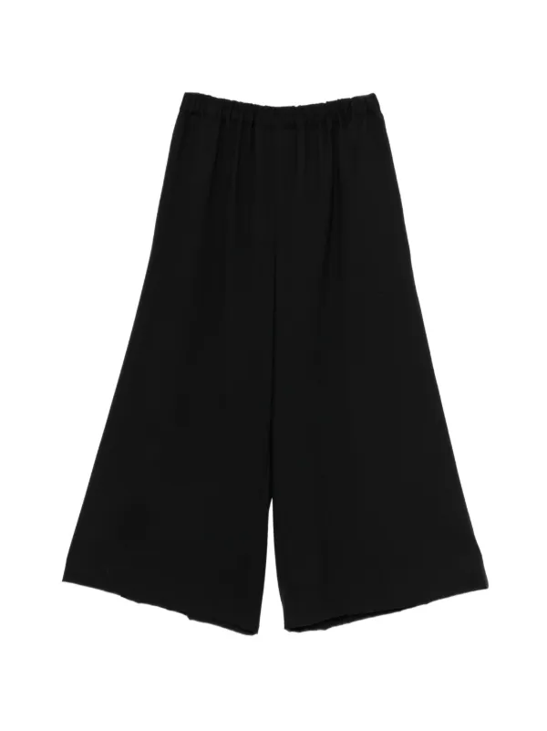 Comme des Garçons Elasticated-waist Cropped Trousers in Black