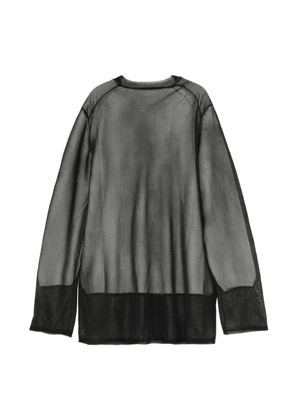 Comme Des Garçons Sheer Layered Cardigan in Black, view 2