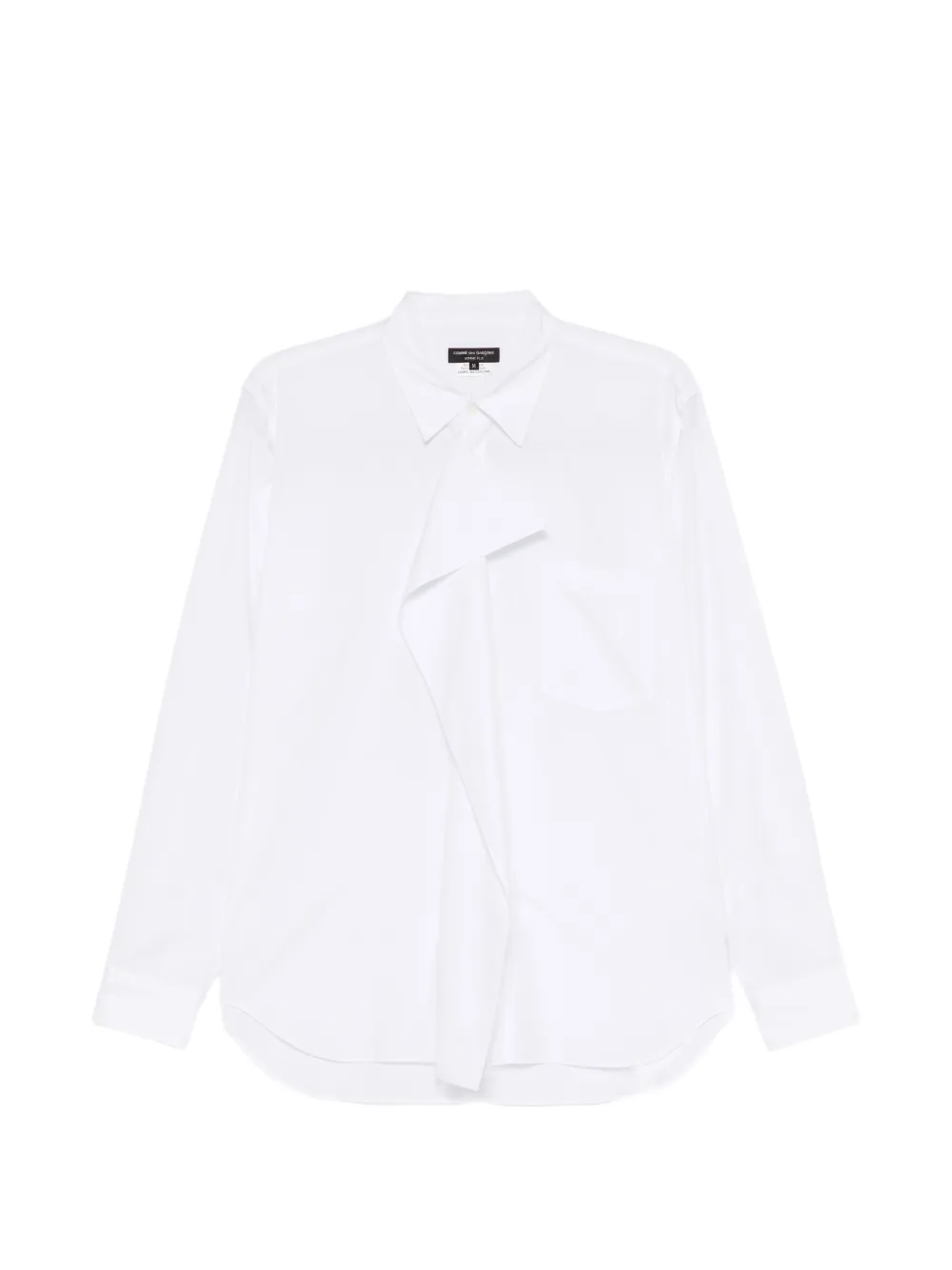 Comme Des Garçons draped-detail poplin shirt