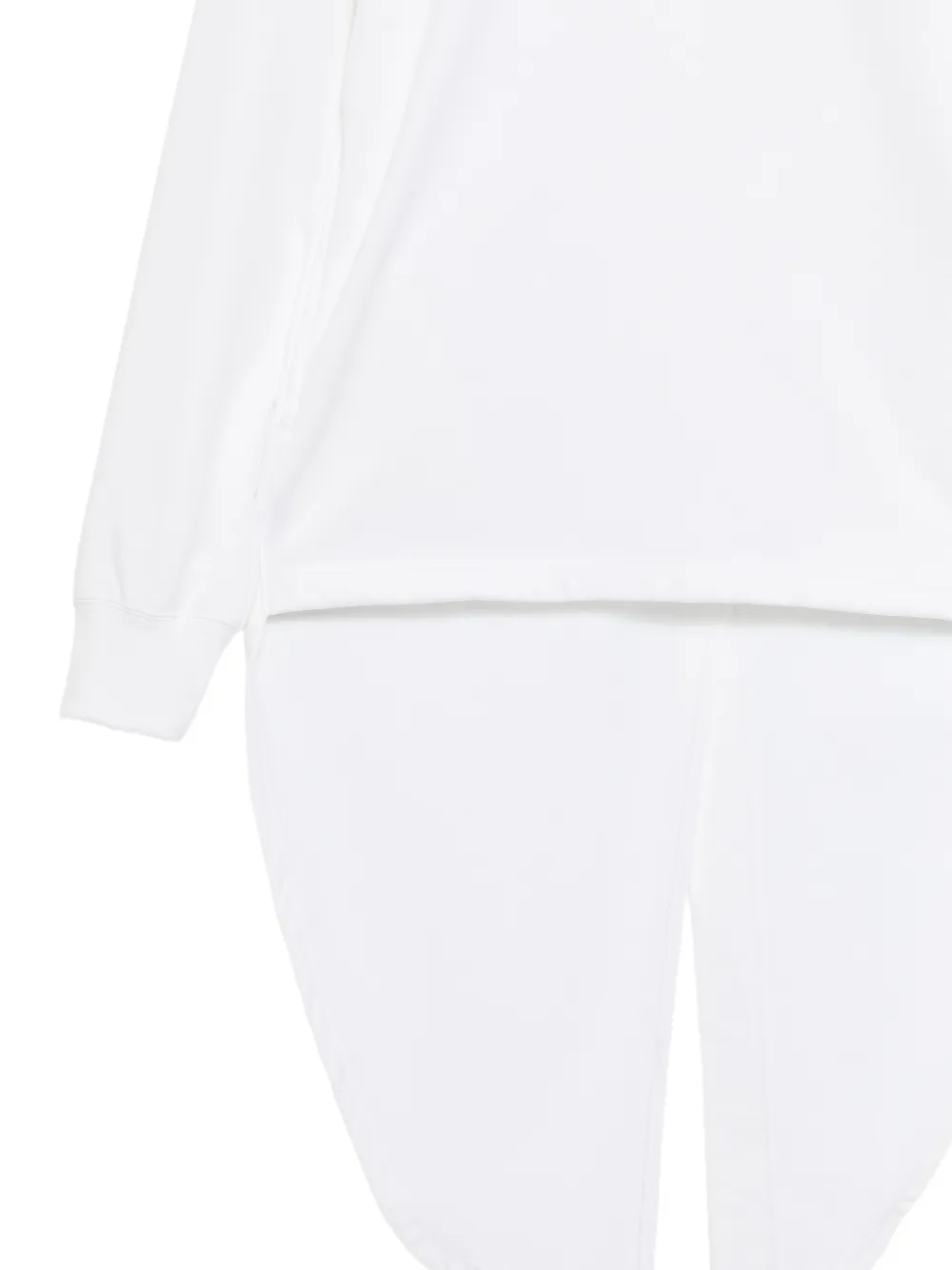 Comme Des Garçons Asymmetric-hem Hoodie in White, view 3