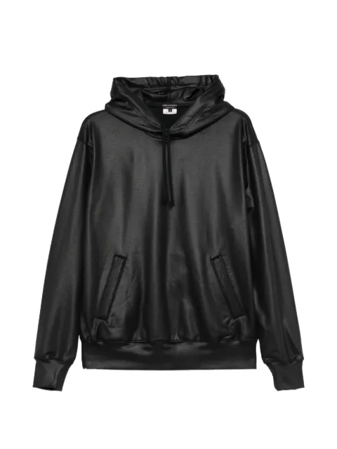Comme Des Garçons coated drawstring hoodie