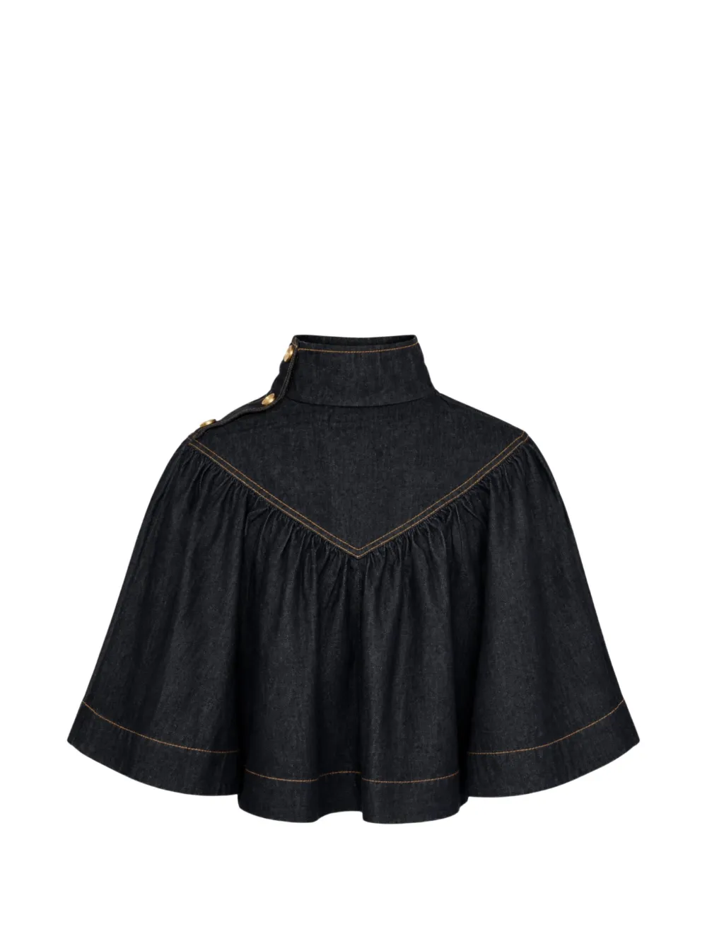 ZIMMERMANN Gesmockte top met knoopdetail Blauw