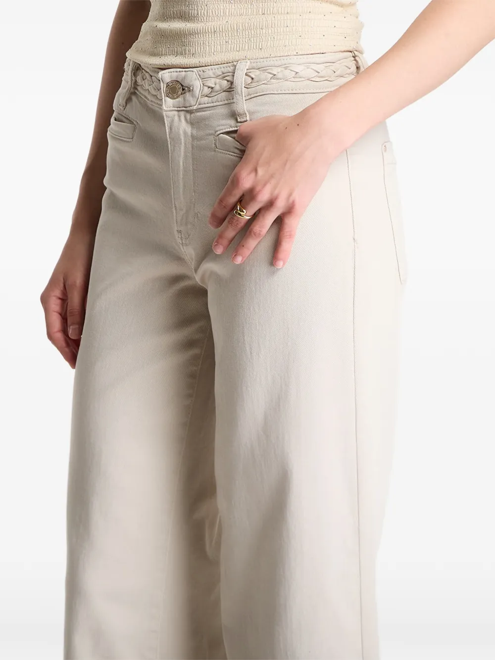 GUESS USA Cropped broek Beige
