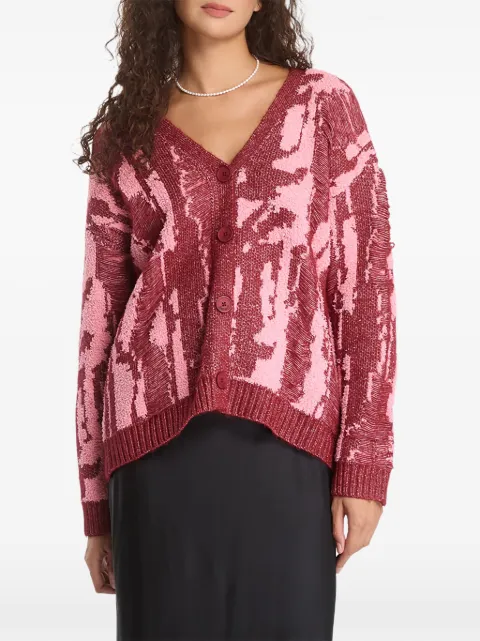 Desigual cárdigan de punto en jacquard con efecto envejecido