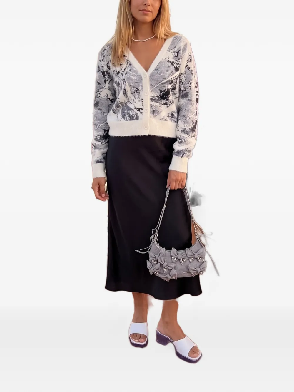 Desigual Vest met abstracte print Wit