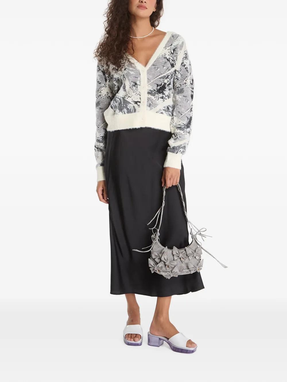 Desigual Vest met abstracte print Wit