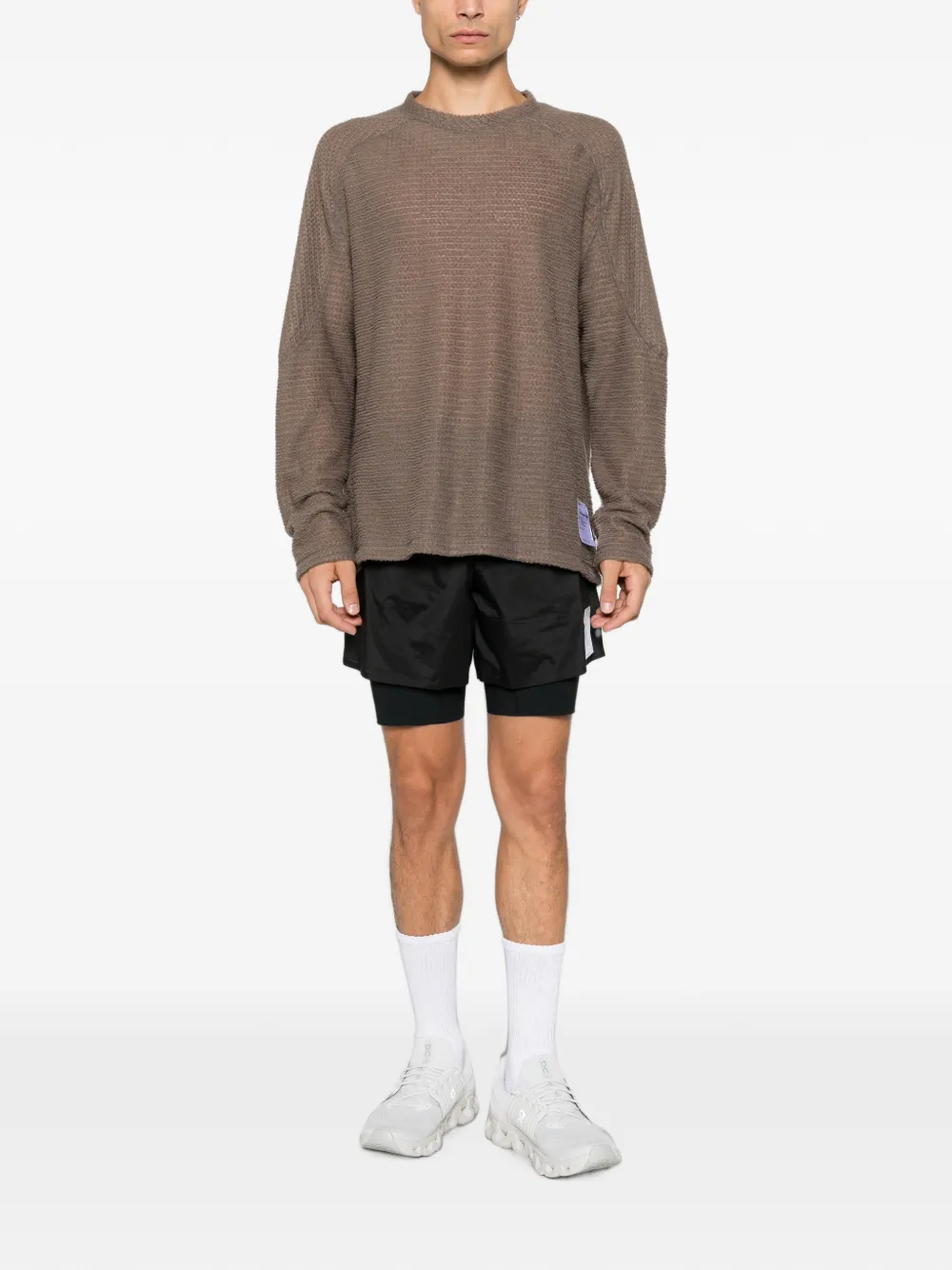 Satisfy FuzzFleece T-shirt met lange mouwen Bruin