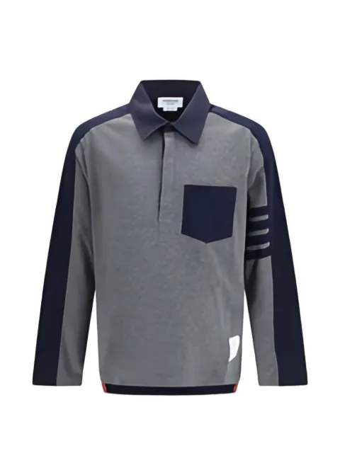 Thom Browne colorblock 4-Bar rugby polo shirt