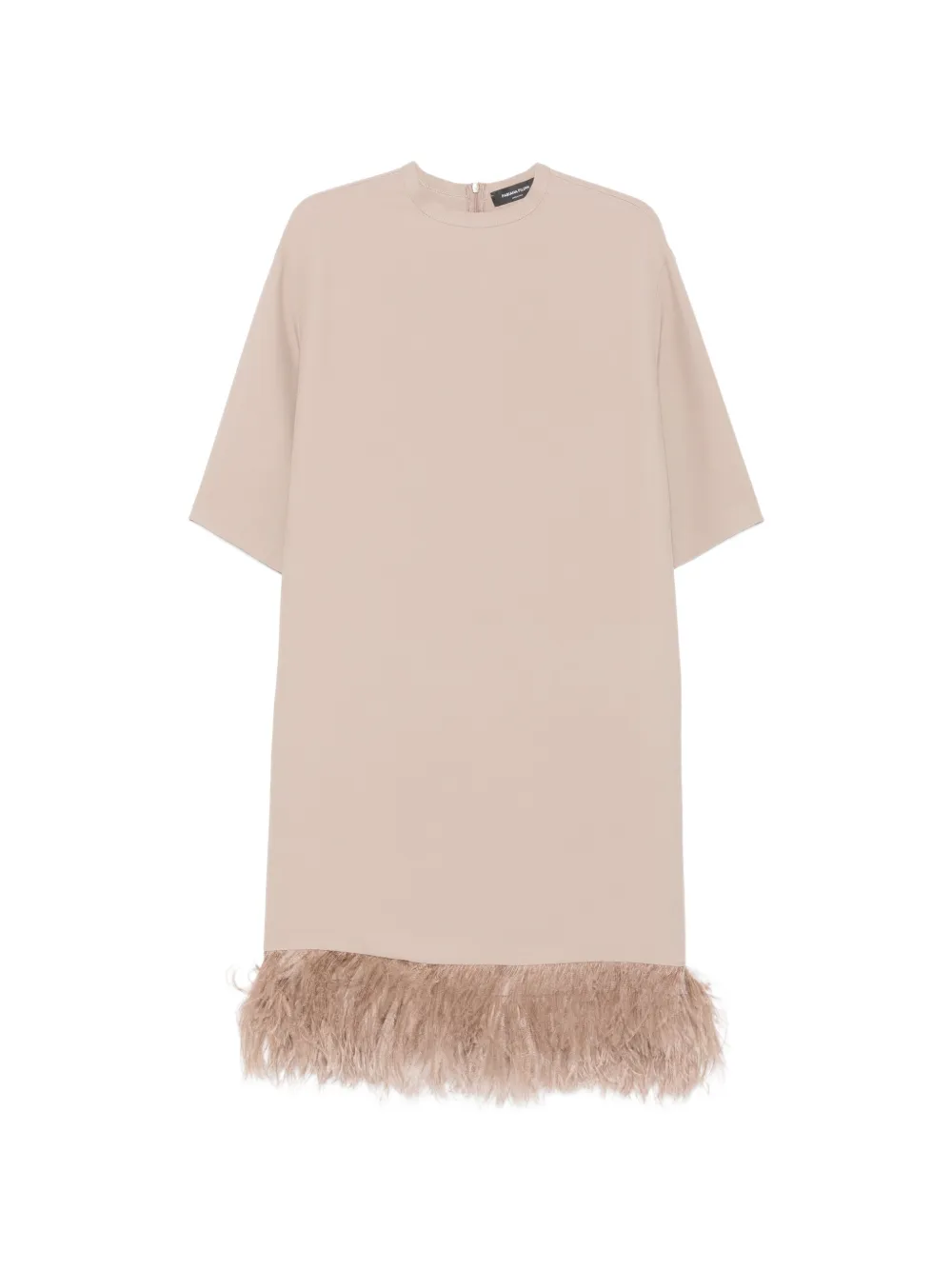 Fabiana Filippi feather-trim shift dress