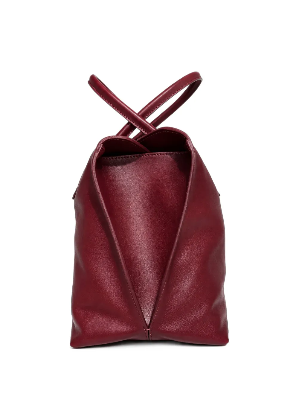 IACUCCI logo-debossed leather tote bag - Rosso