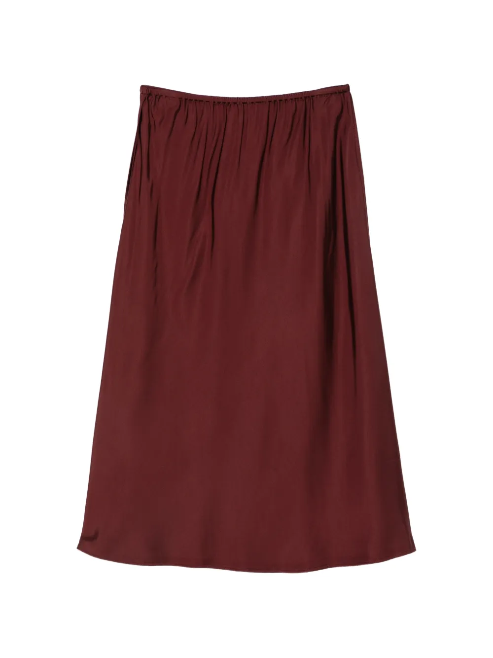 Vince Midi-rok met elastische taille en satijnen afwerking Rood