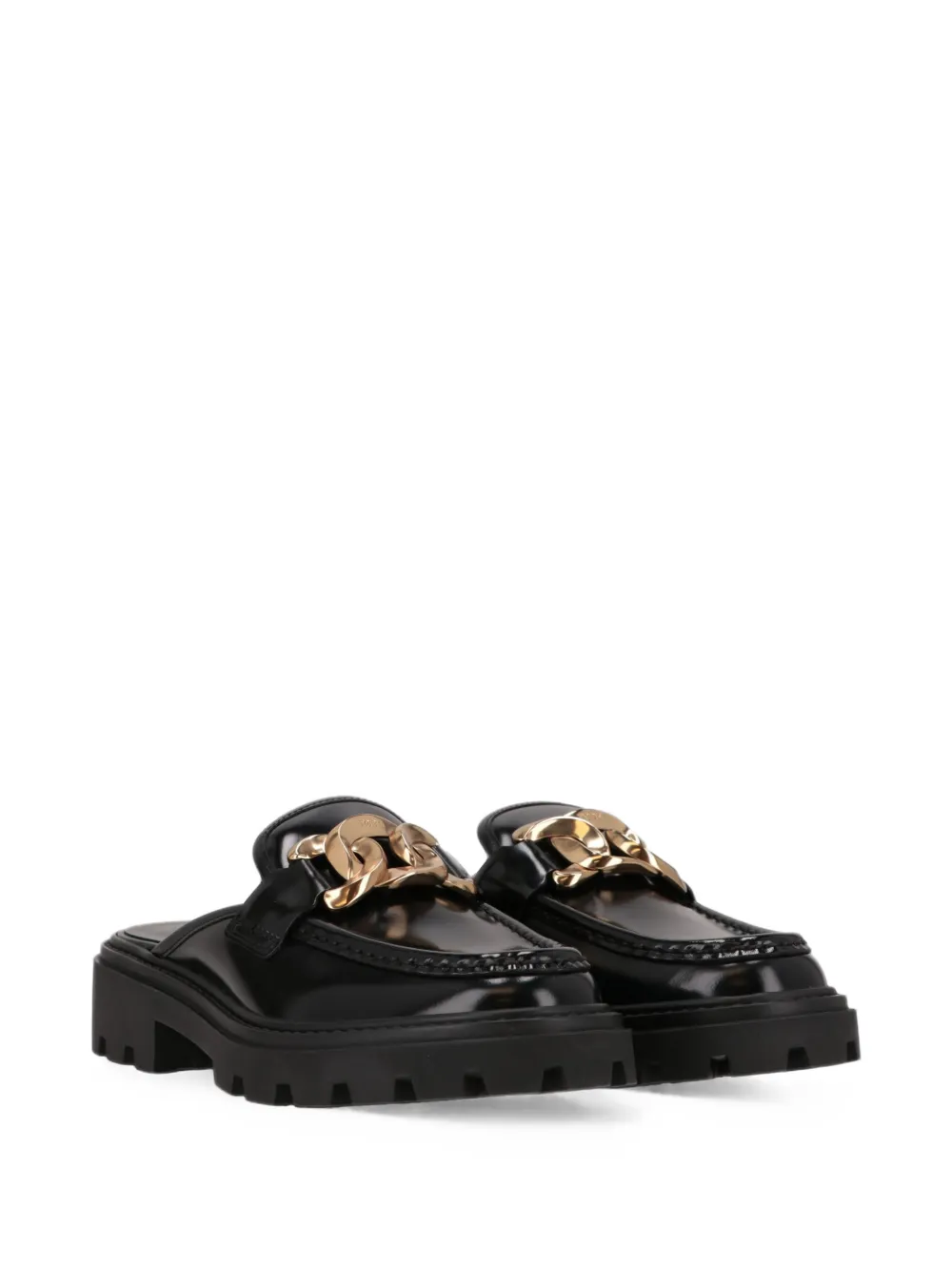 Tod's chain-link leather mules Zwart