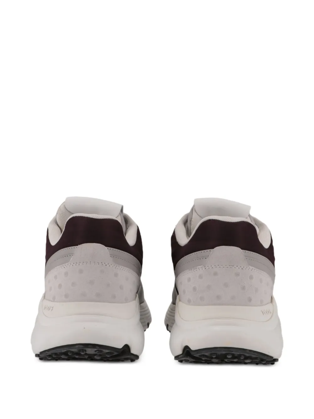Tod's perforated-details lace-up panelled sneakers Zwart