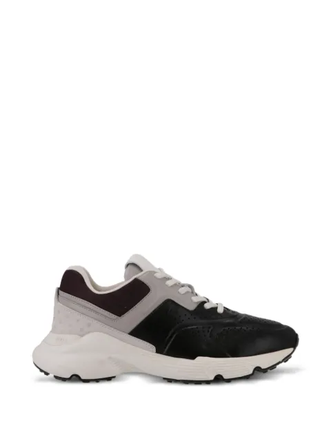 Tod's perforated-details lace-up panelled sneakers