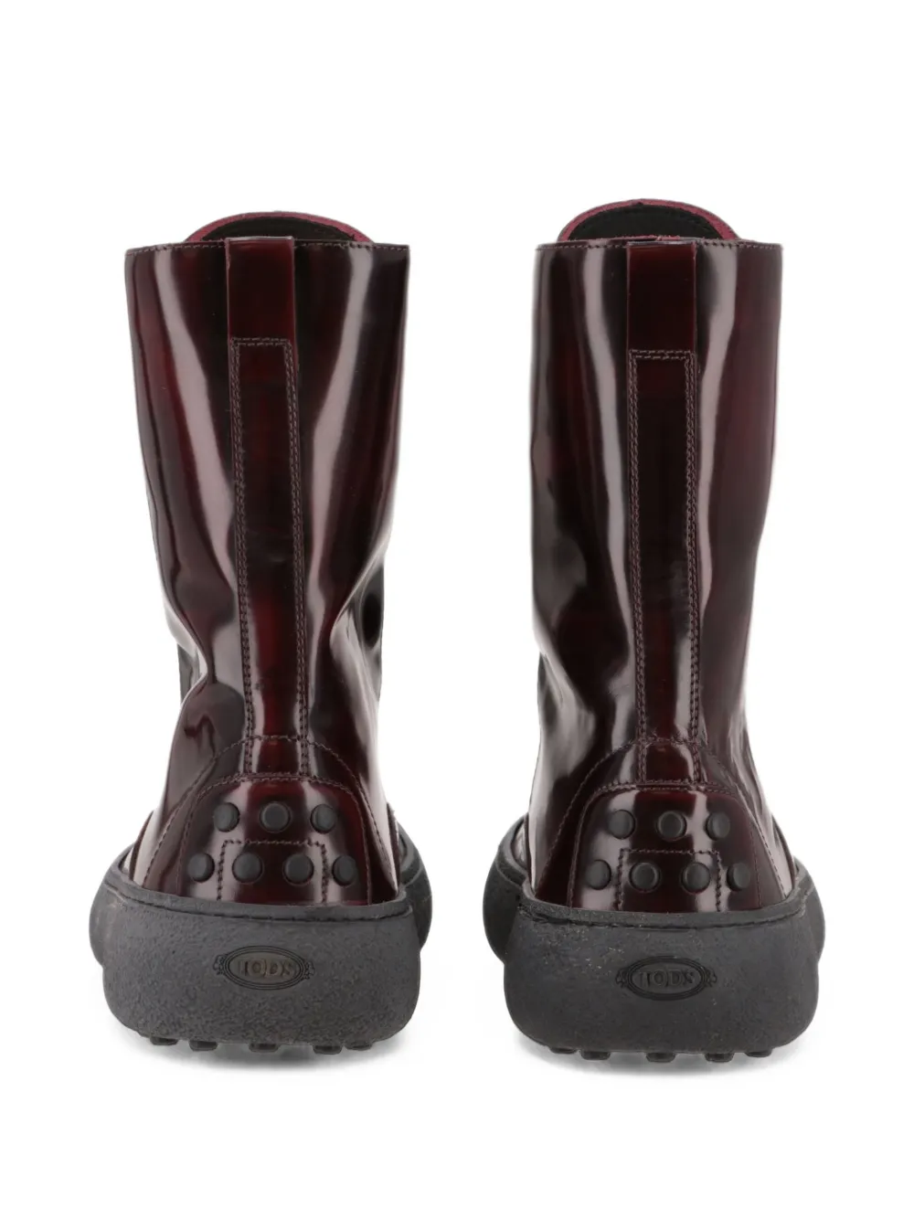 Tod's lace-up gomma boots Rood