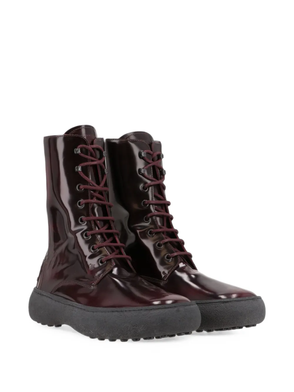 Tod's lace-up gomma boots Rood