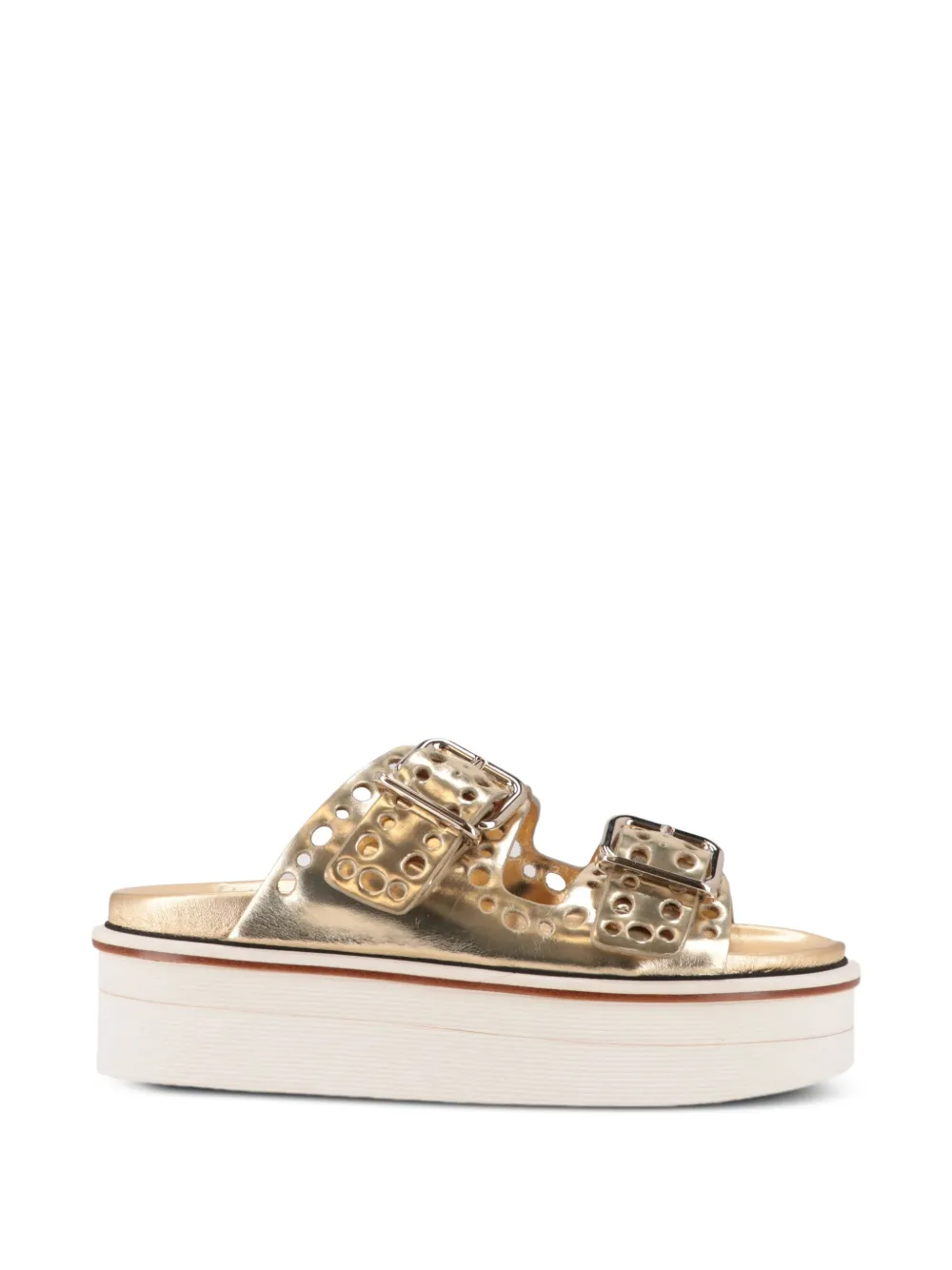Tod's eyelet-embellished platform sandals Goud