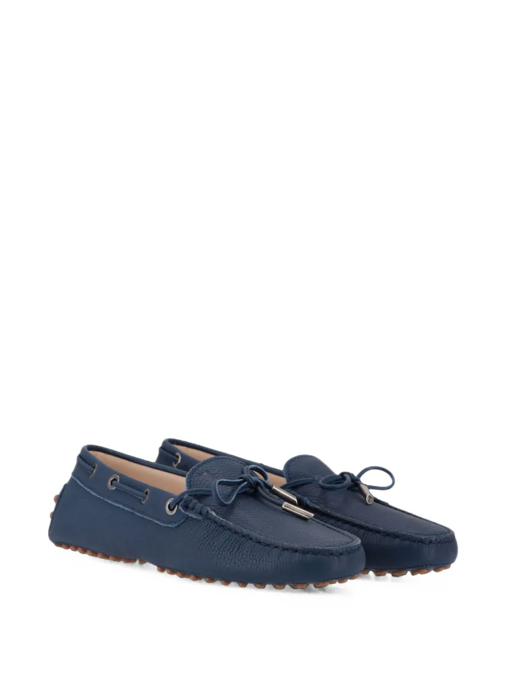 Tod's Gommino pebbled leather loafers Blauw