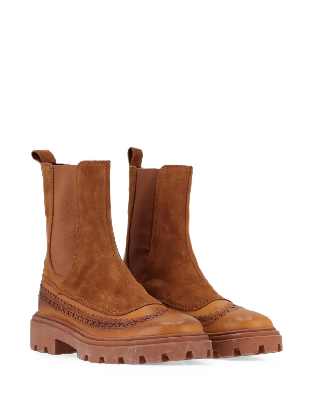 Tod's brogue-detail Chelsea boots Bruin