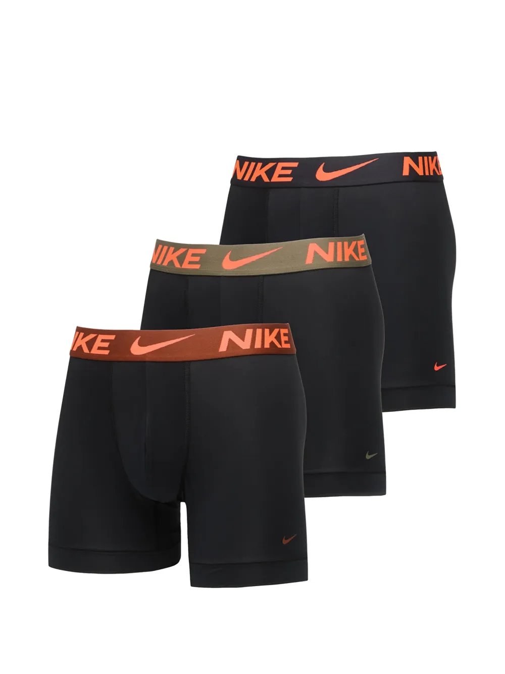 Nike logo-waistband boxer briefs set of 3 Zwart