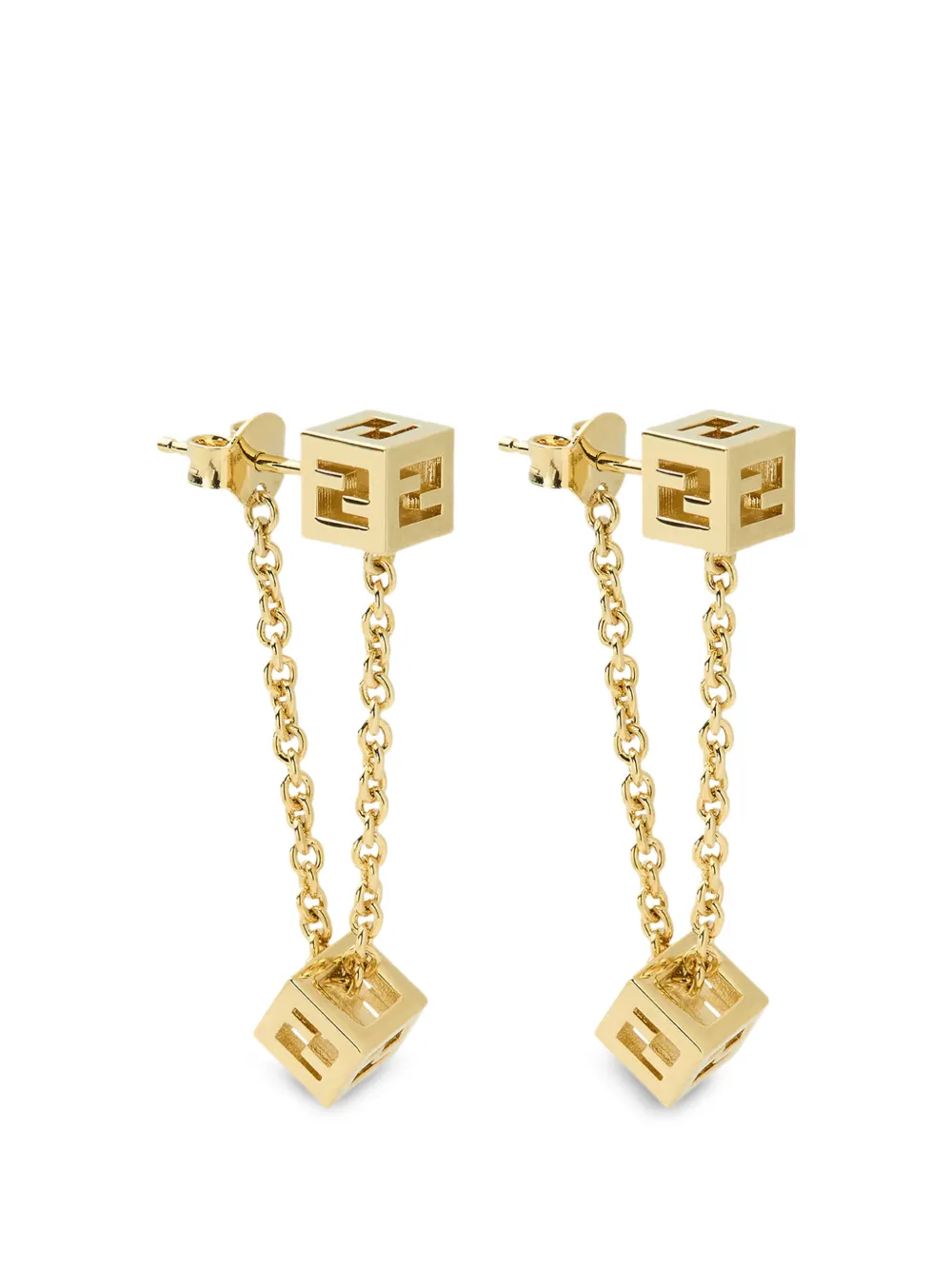 FENDI FF-Cube Ohrringe - Gold