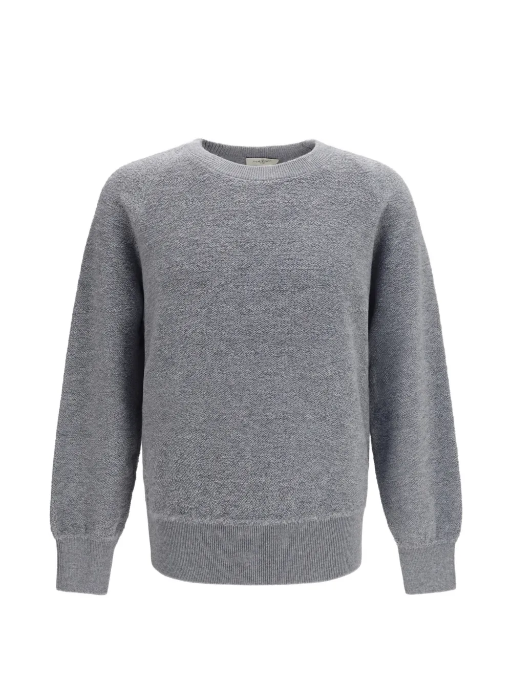 Piacenza Cashmere Virgin Wool Crew-neck Sweater In Grey