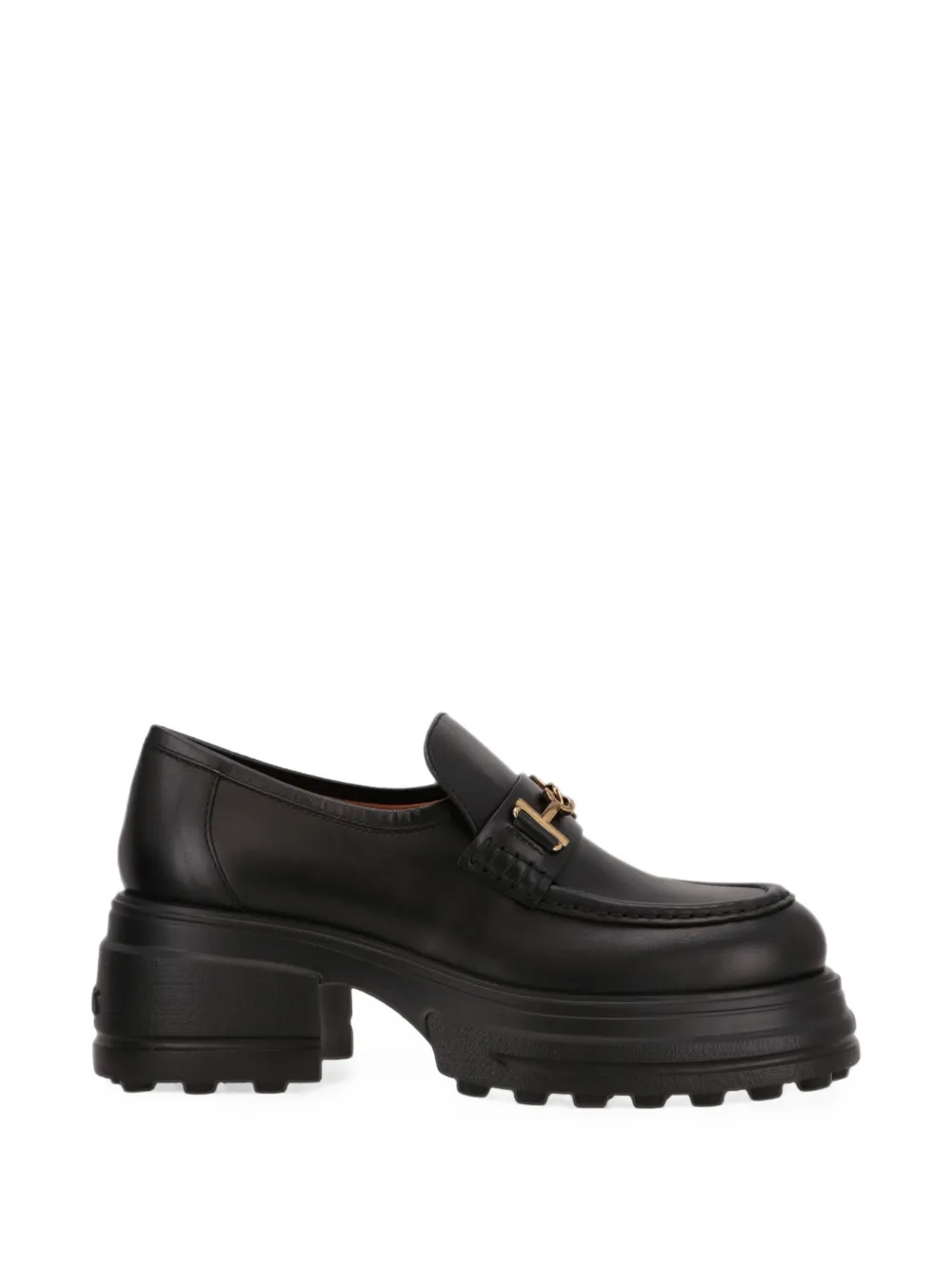 Tod's T-chain chunky leather loafers - Nero