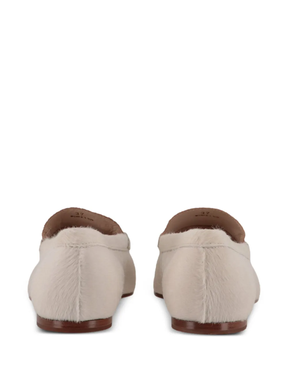 Tod's Kate pony-hair loafers Beige