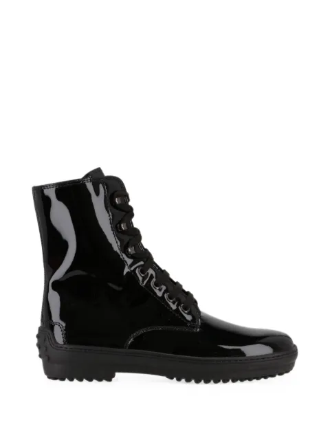 Tod's patent-finish lace-up boots