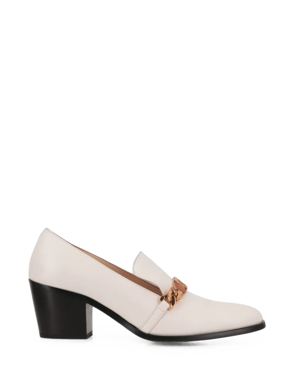 Tod's chain-link block-heel loafers - Bianco