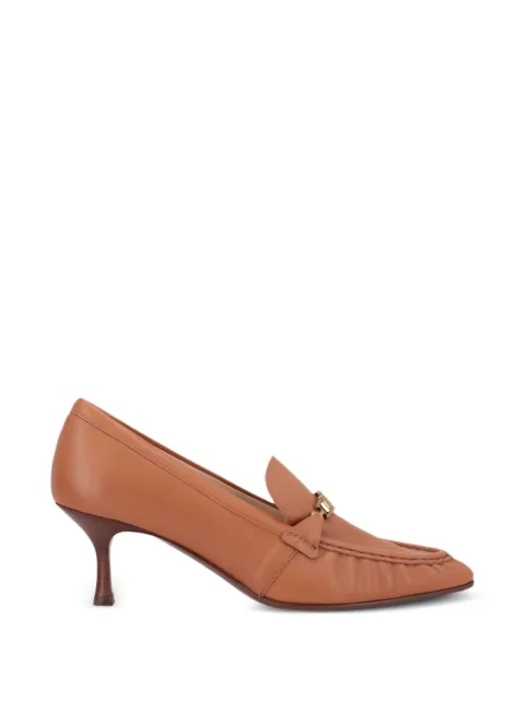 Tod's chain-link leather heeled pumps