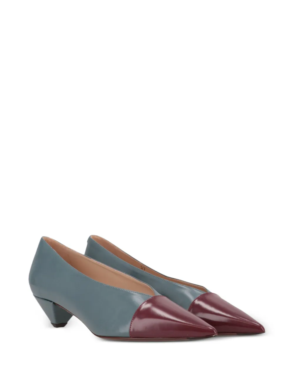 Tod's pointed-toe panelled pumps Blauw