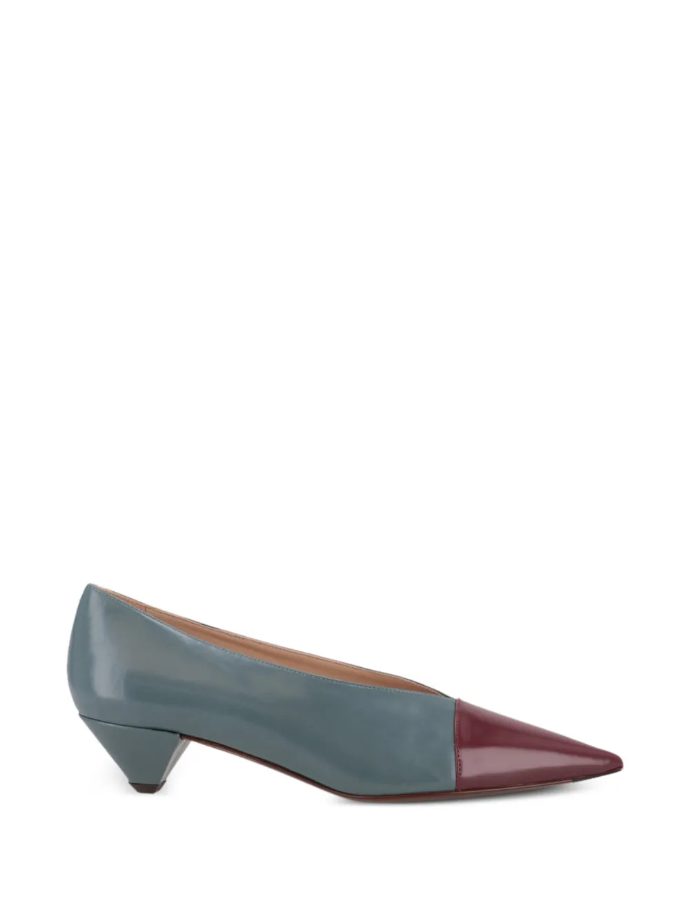 Tod's pointed-toe panelled pumps Blauw