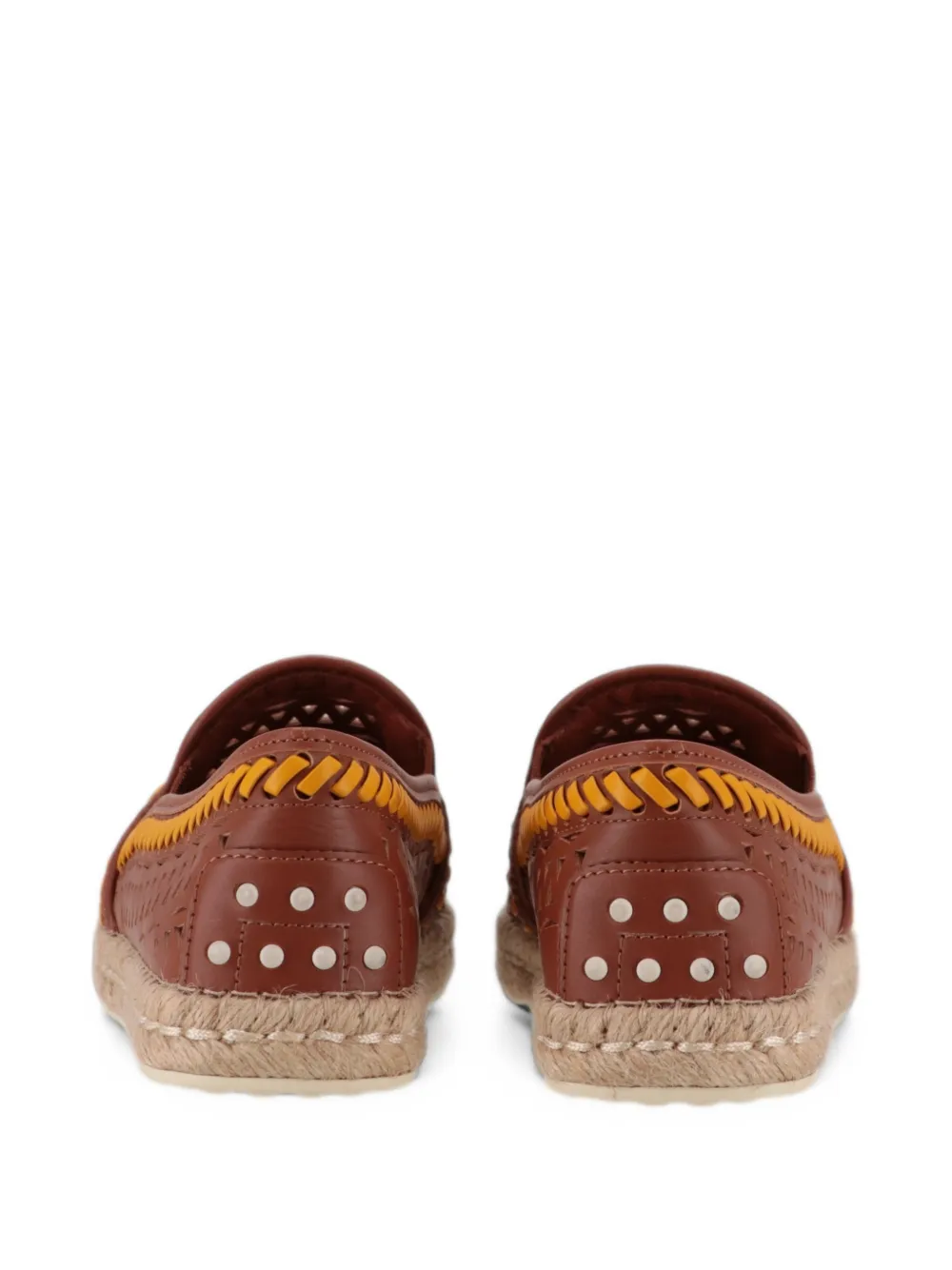 Tod's perforated whipstitch loafers Bruin