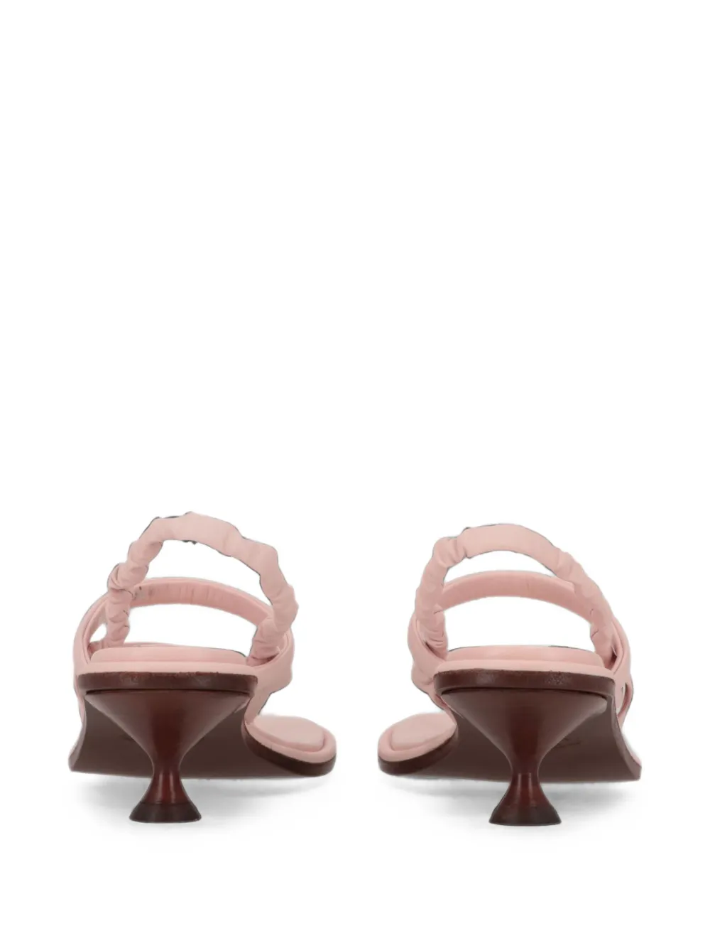 Tod's ruched-strap kitten-heel sandals Roze