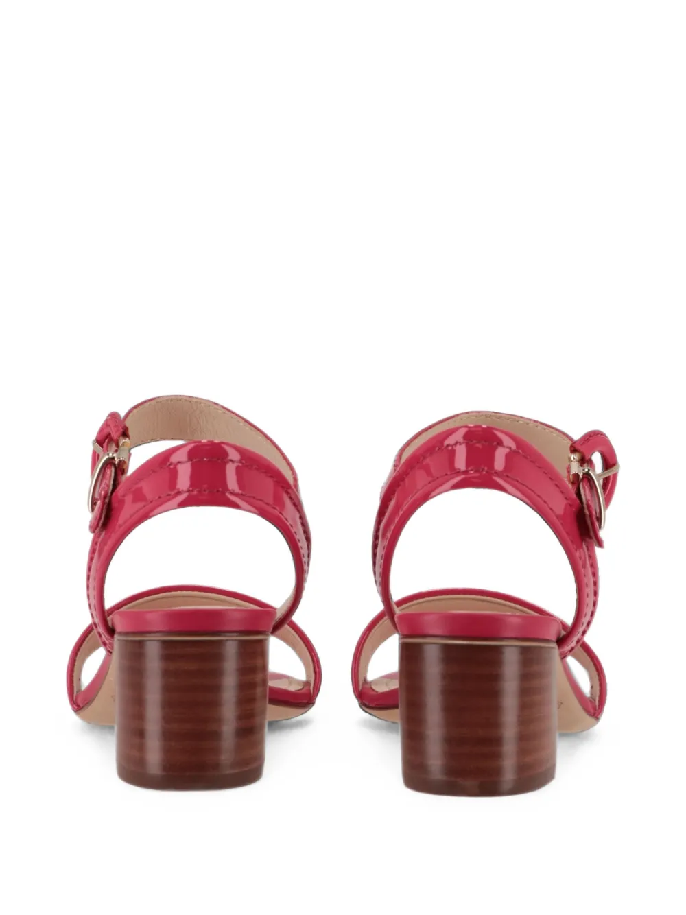 Tod's patent-finish block-heel sandals Roze