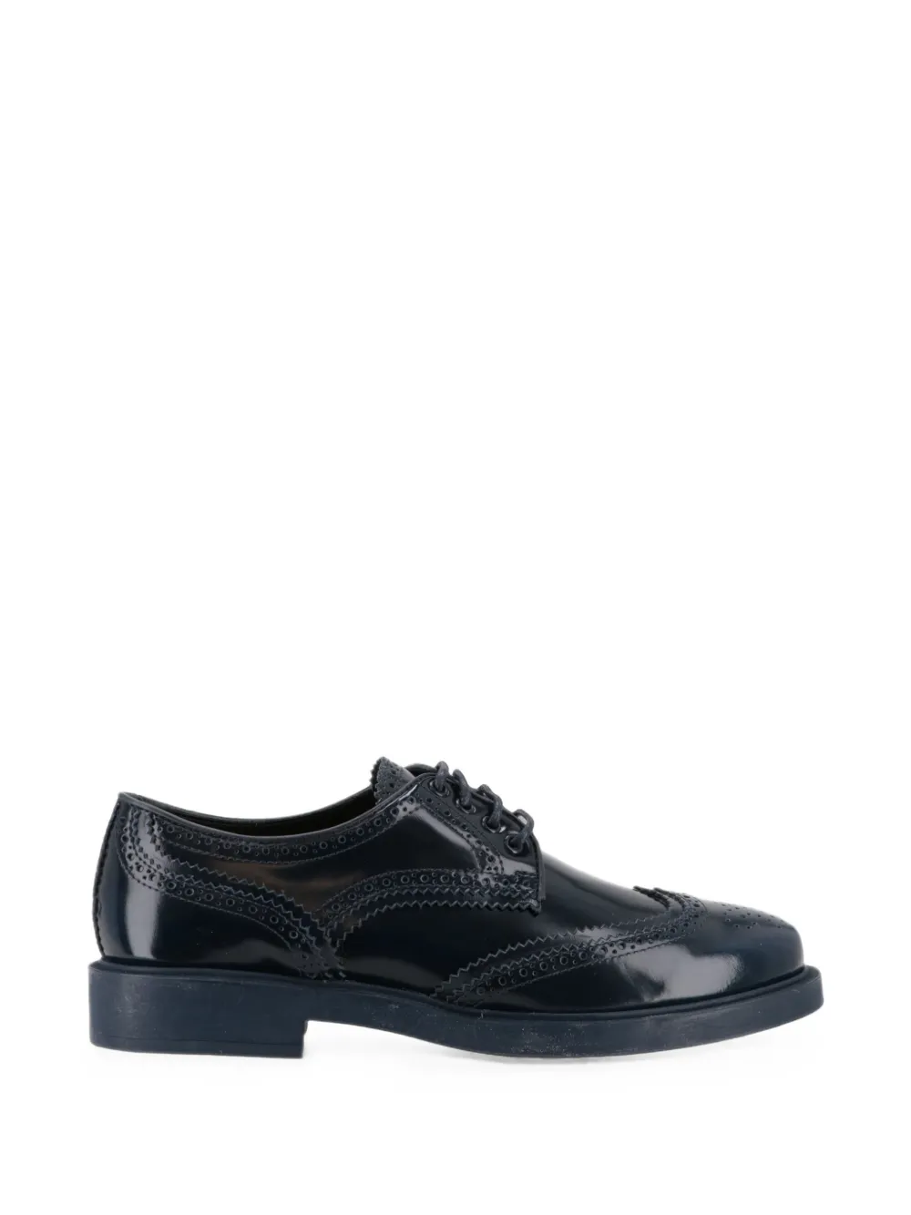 Tod's Brogue-detail Derby Shoes In Blue