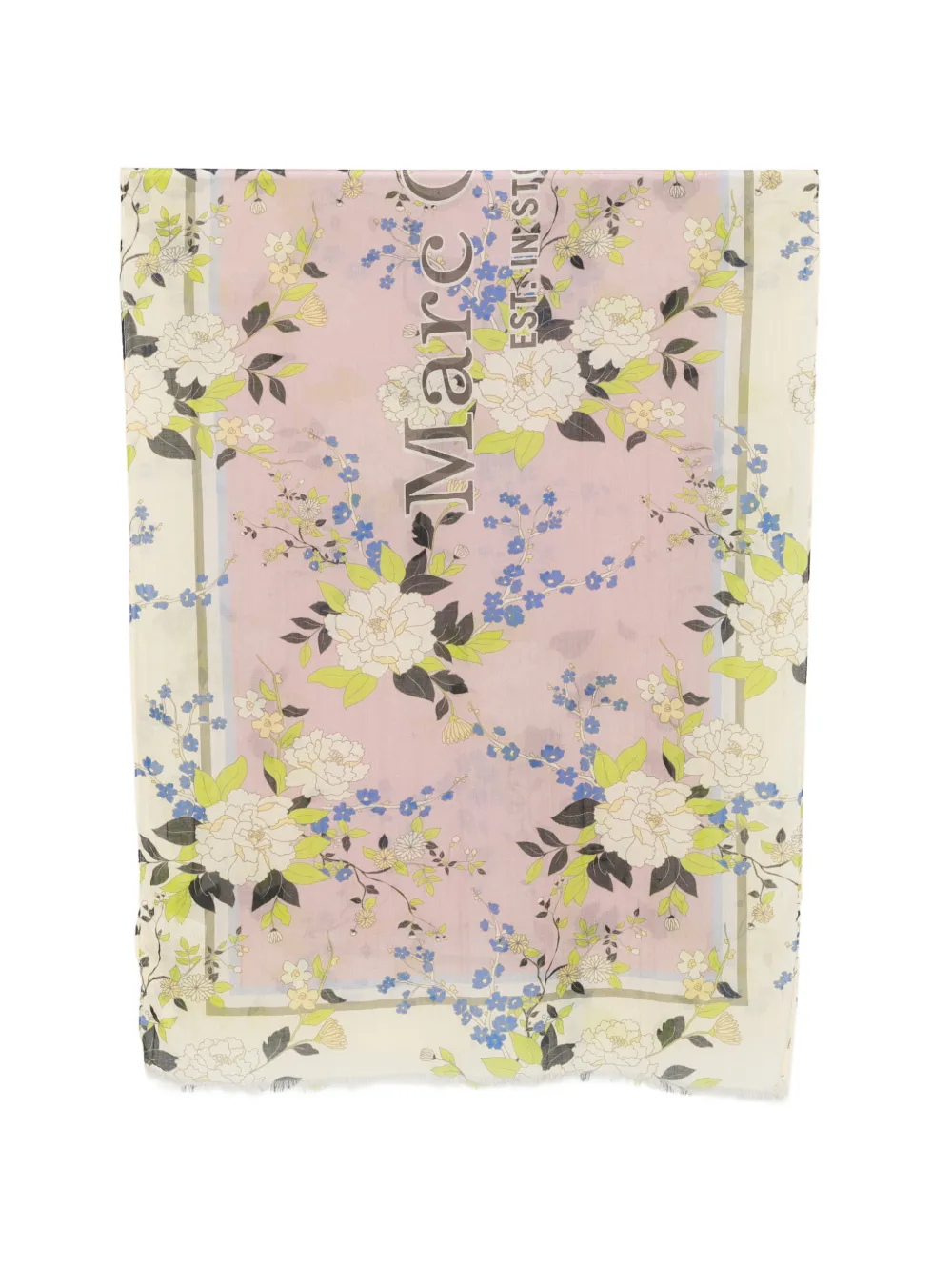 Marc O'Polo Foulard con stampa a fiori - Rosa