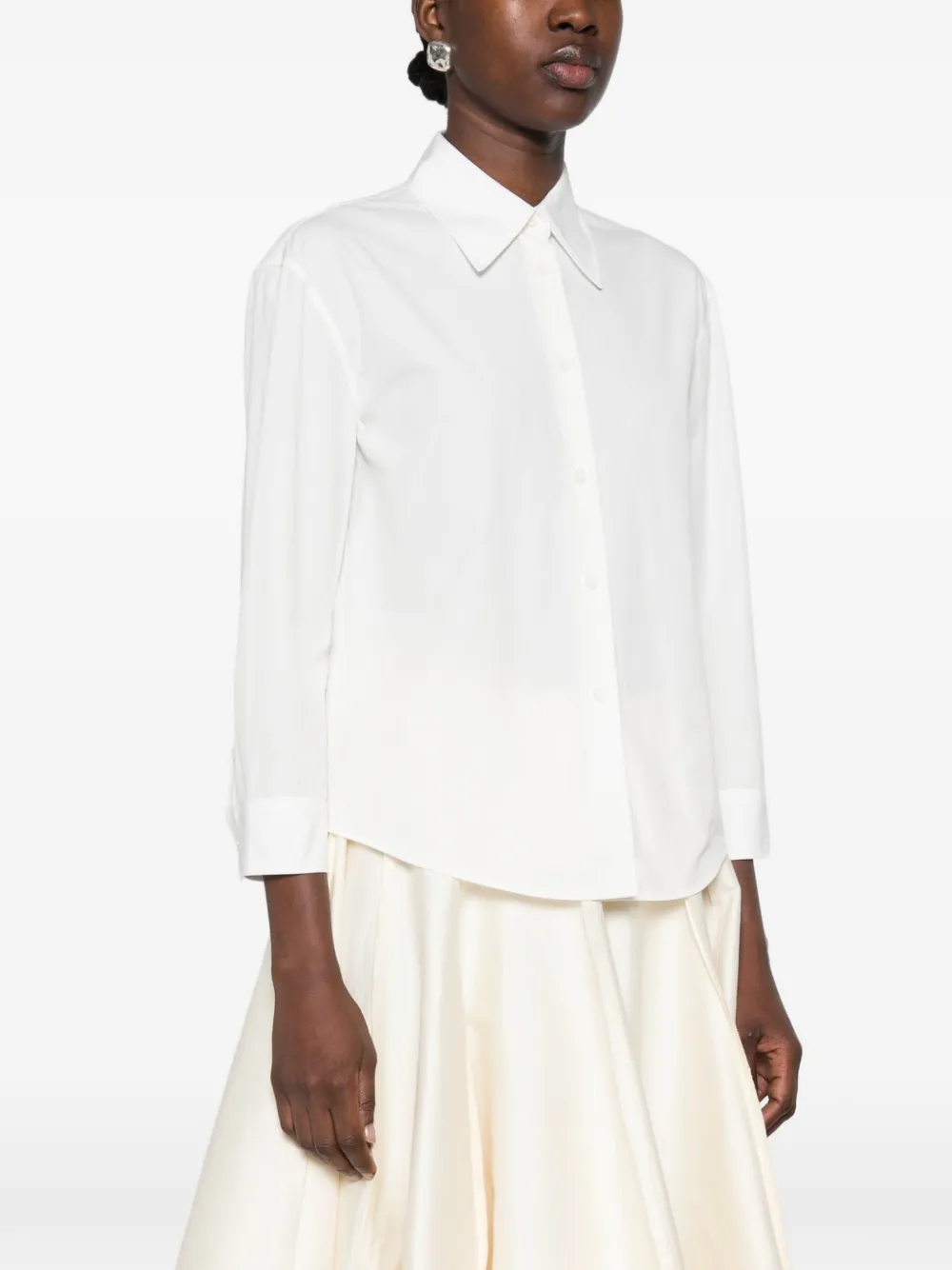 Jil Sander classic-collar long-sleeve shirt Wit