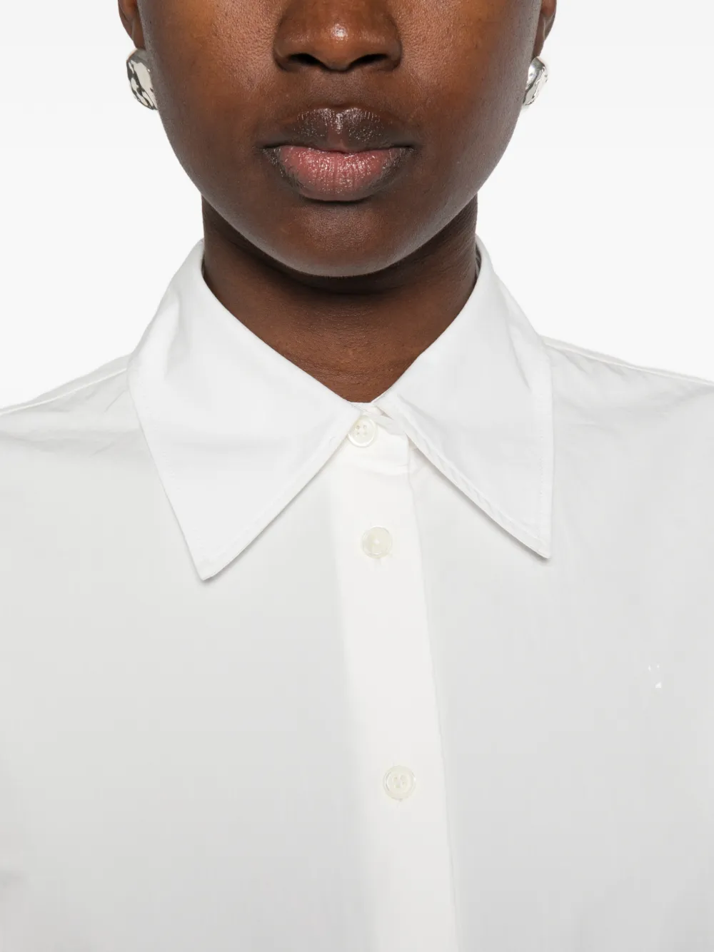 Jil Sander classic-collar long-sleeve shirt Wit
