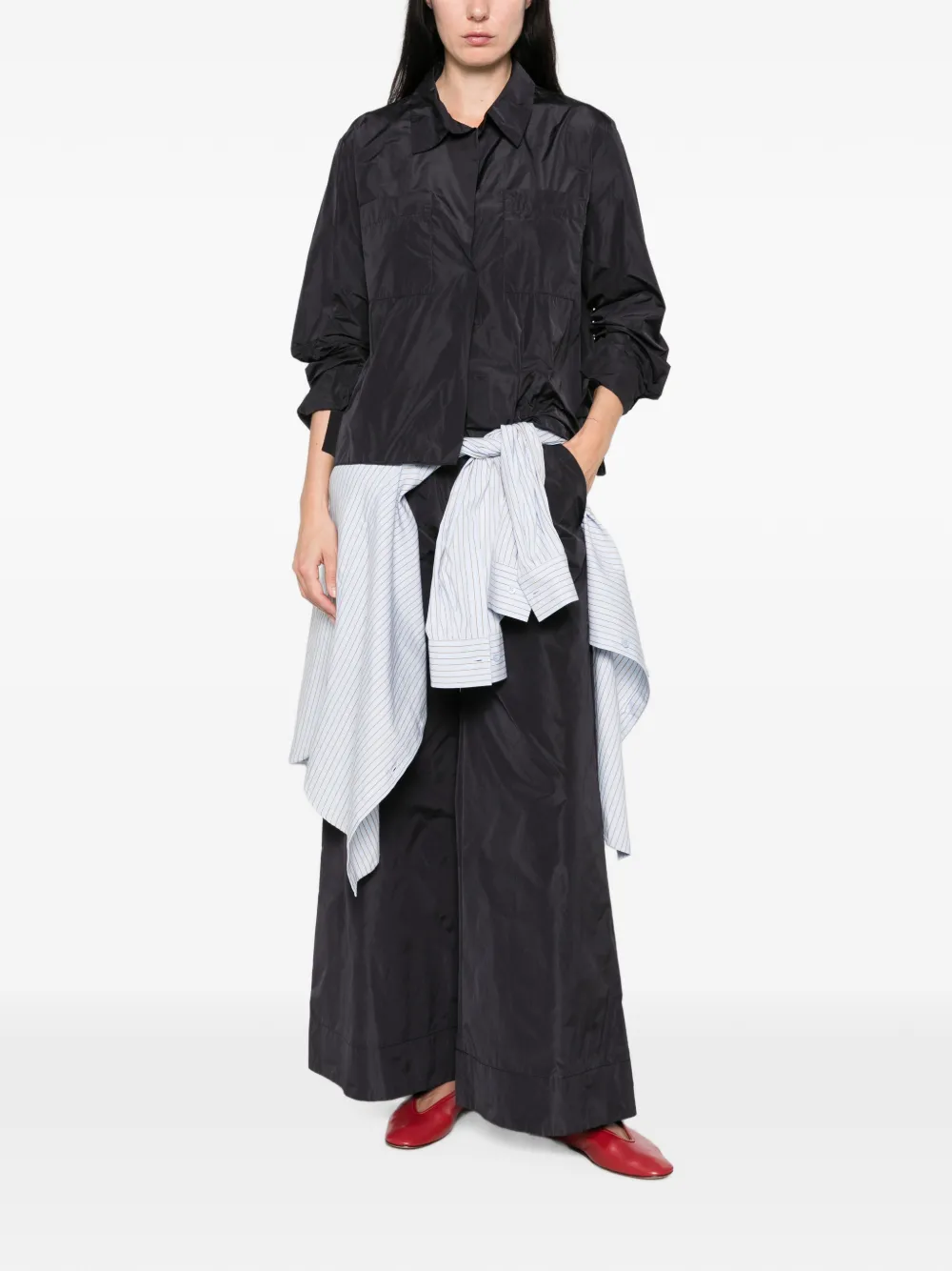 SUSANNE BOMMER Broek met elastische tailleband Blauw