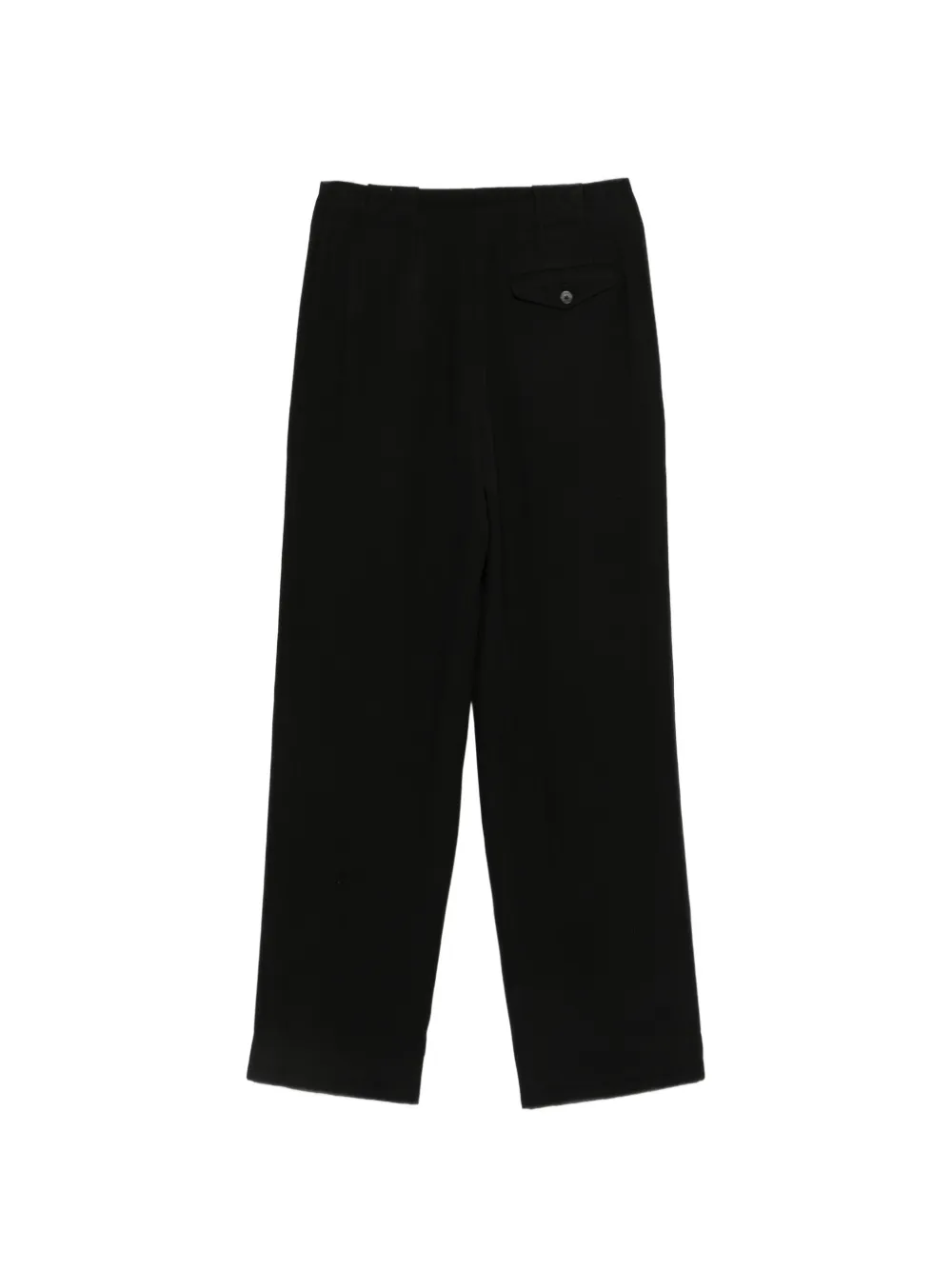 Closed Broek met geplooid detail Zwart