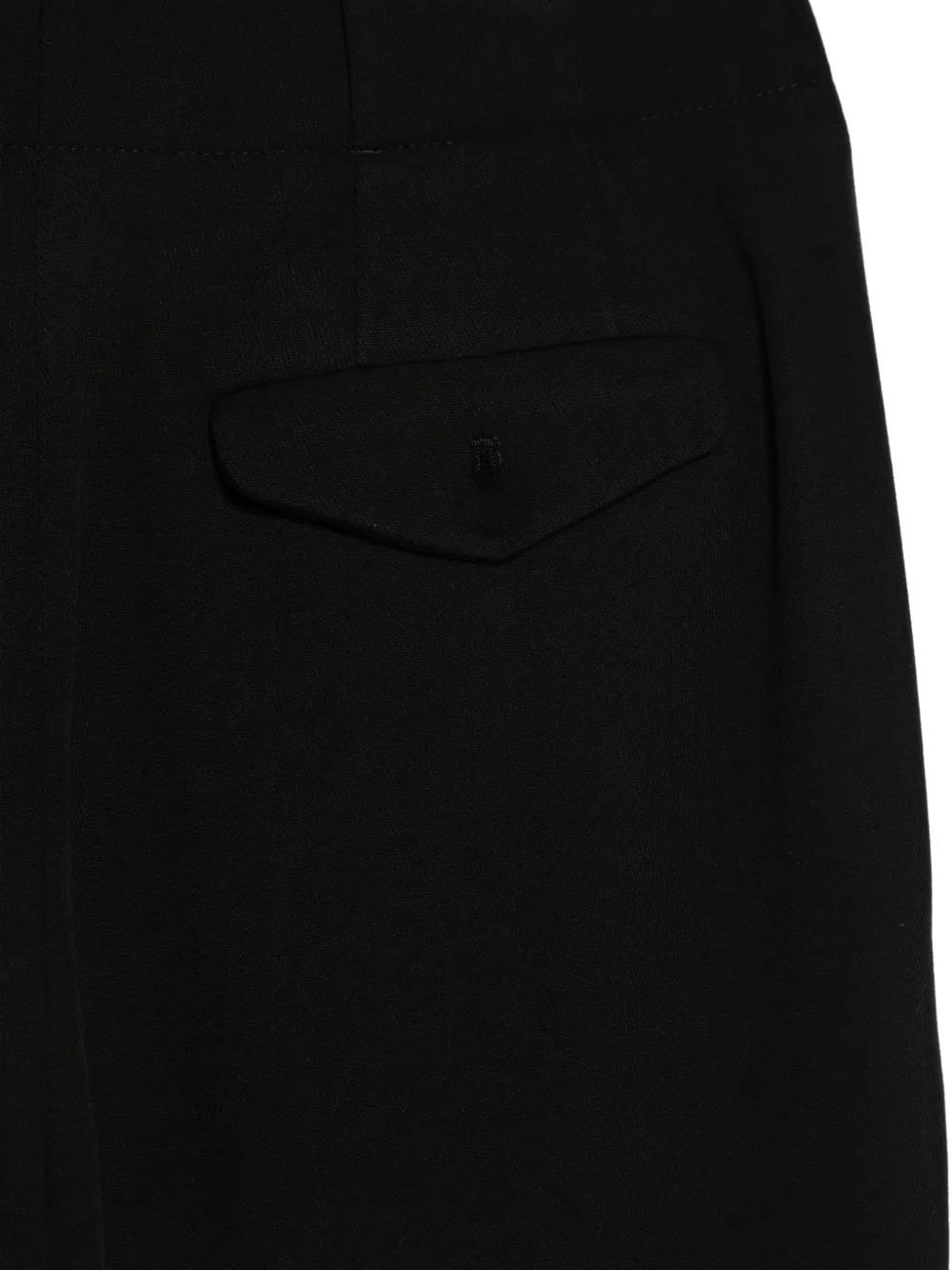 Closed Broek met geplooid detail Zwart