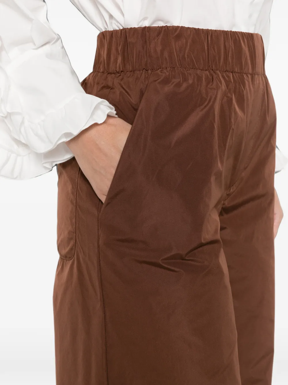 SUSANNE BOMMER Broek met elastische taille Bruin