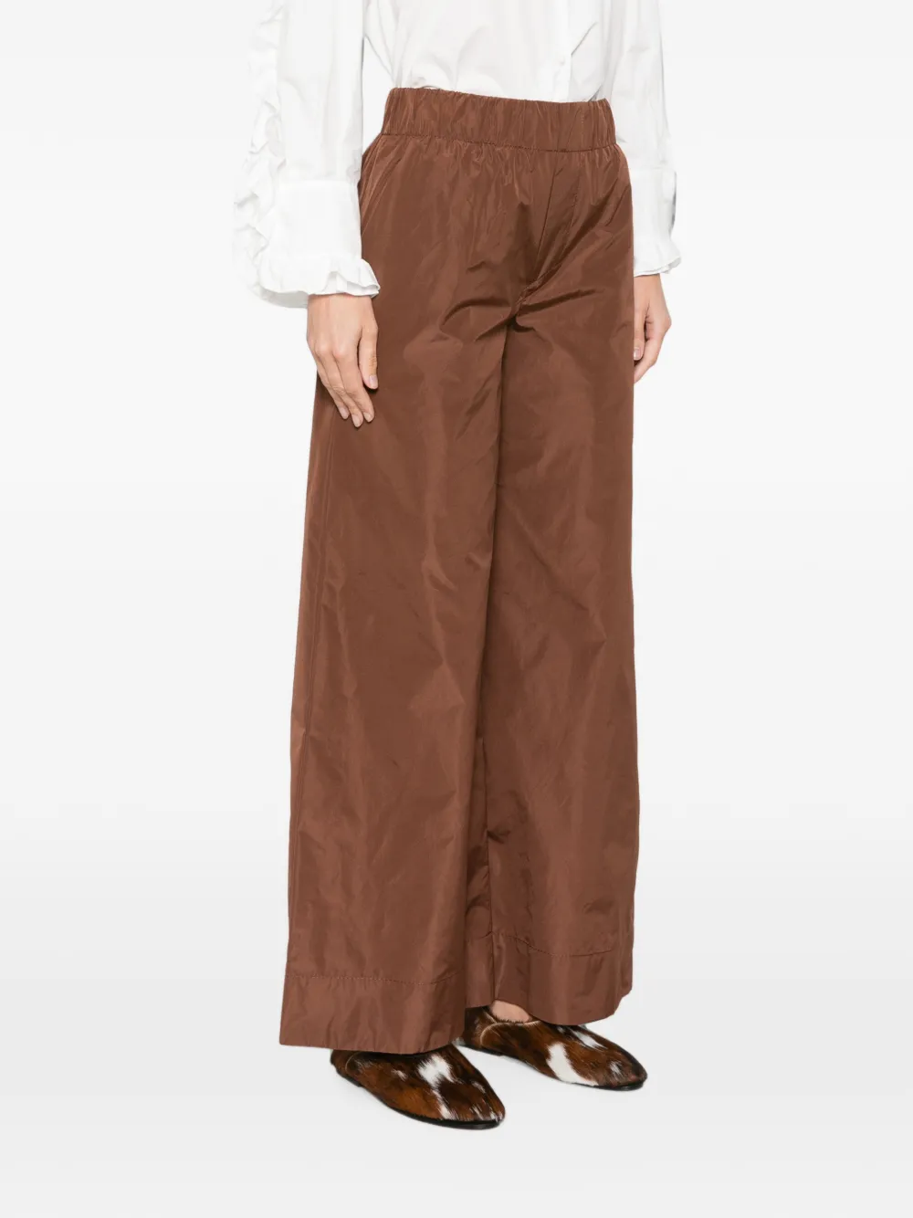 SUSANNE BOMMER Broek met elastische taille Bruin