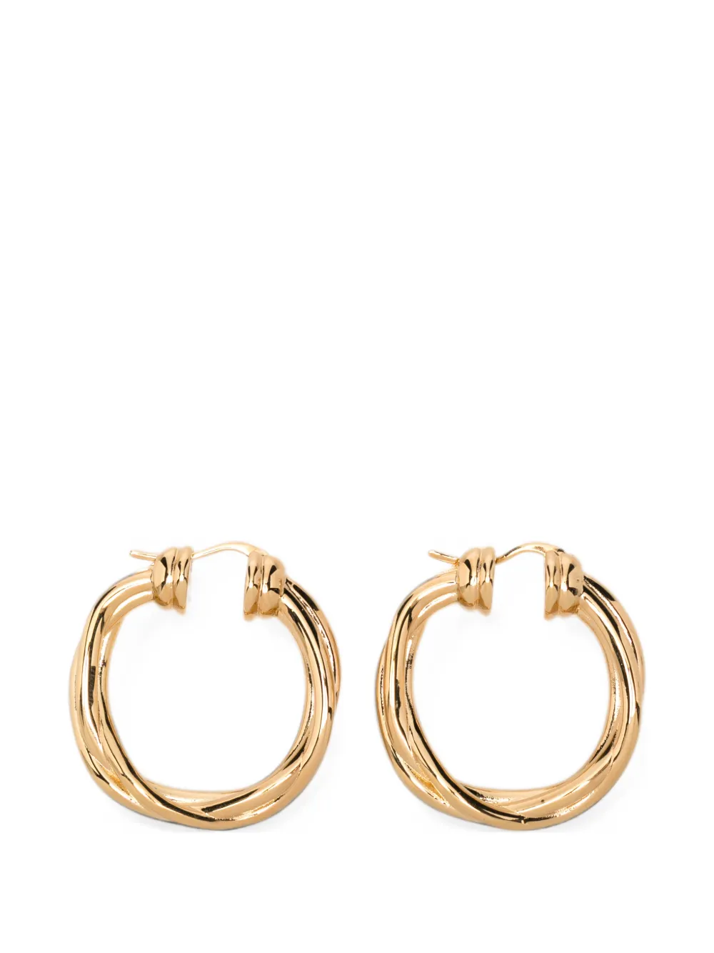 Jil Sander intertwined hoop earrings - Gold